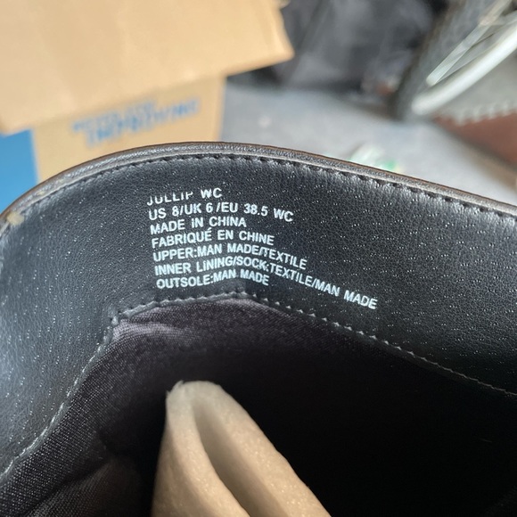 Knee High Cross Black Boots - Picture 3 of 4